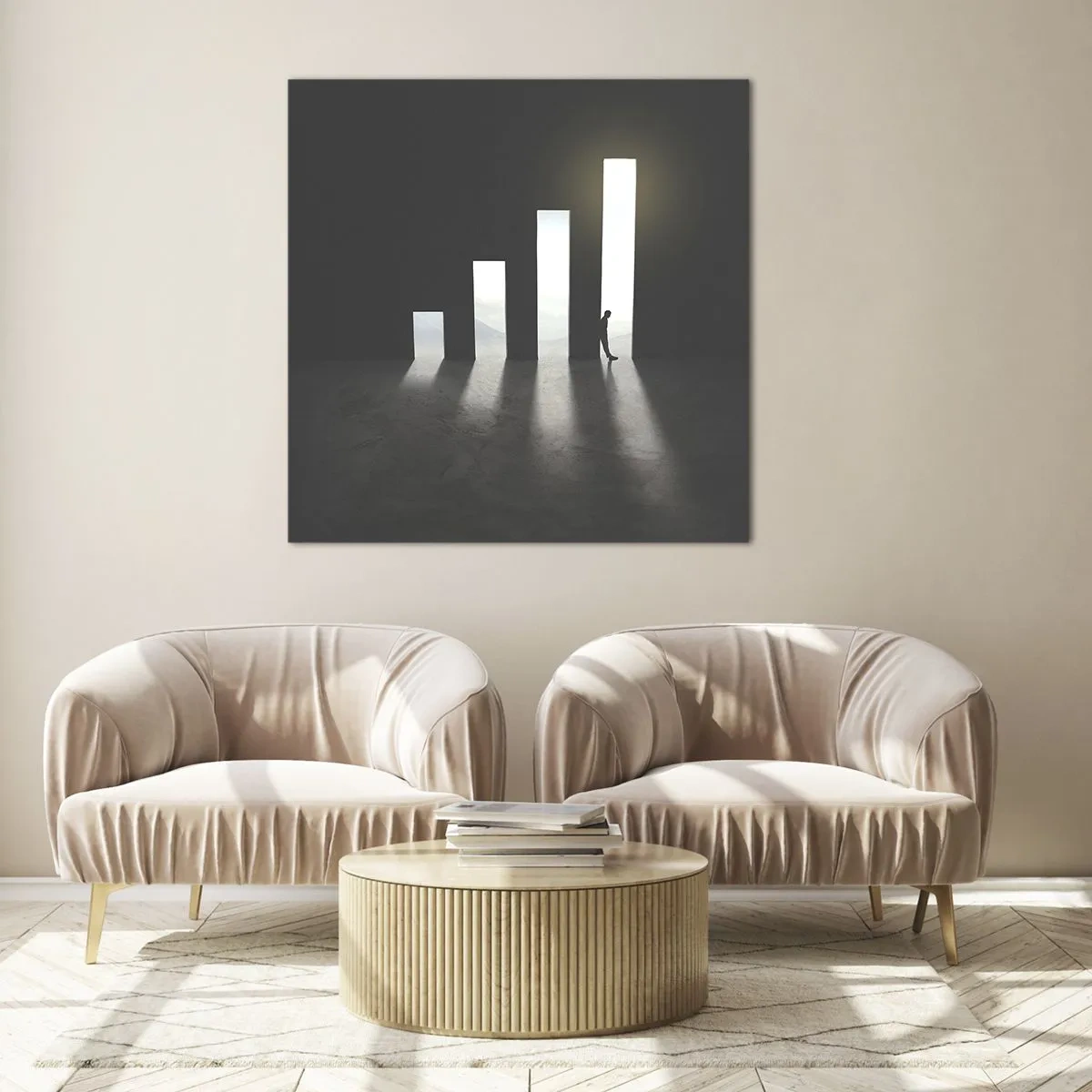Quadro su vetro - Successo - impressione - 30x30 cm