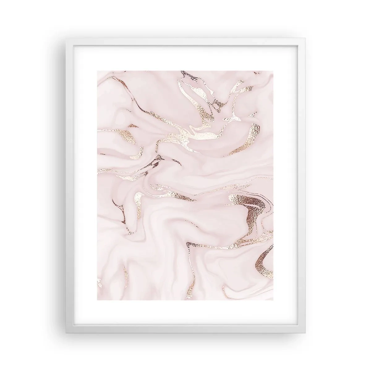 Poster in cornice bianca - Nella follia rosa - 40x50 cm