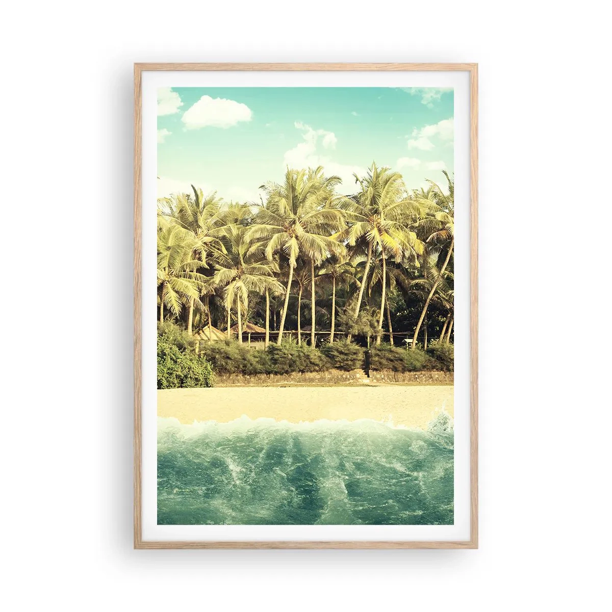 Poster in cornice rovere chiaro - Forse qui? - 70x100 cm