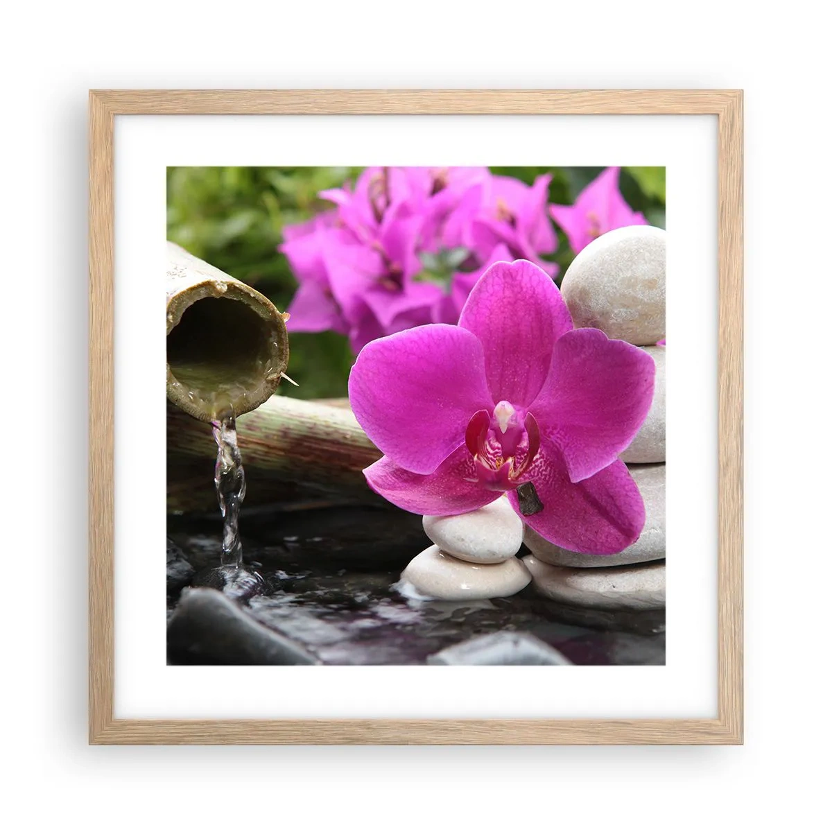 Poster in cornice rovere chiaro - E già ti riposi - 40x40 cm