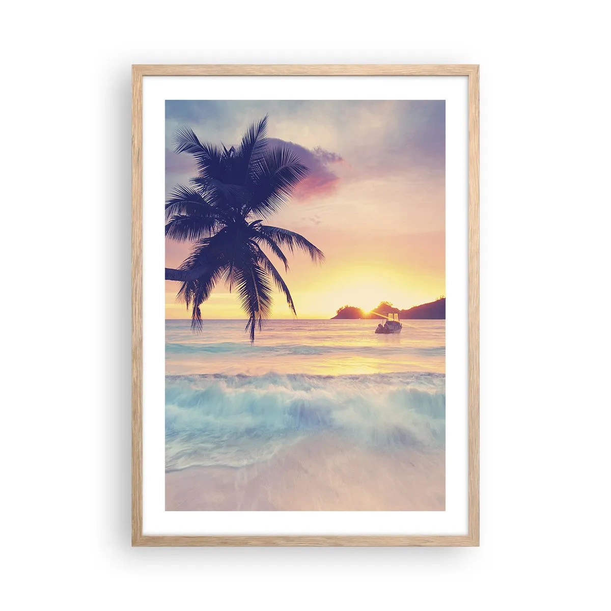 Poster in cornice rovere chiaro - Sera nell'insenatura - 50x70 cm