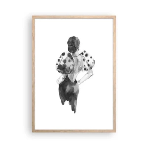 Poster in cornice rovere chiaro - è passata accanto - 50x70 cm