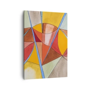 Quadro su tela - Stampe su Tela - Una composizione astratta dai colori geometrici vivaci. - 50x70cm - Carosello, carosello dei sogni - Decorazione murale moderna per soggiorno e camera da letto ARTTOR