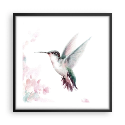 Poster in cornice nera - Battito immobile - 50x50 cm