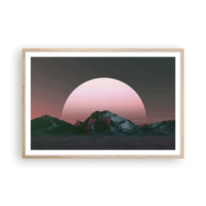 Poster in cornice rovere chiaro - Nella galassia accanto - 91x61 cm