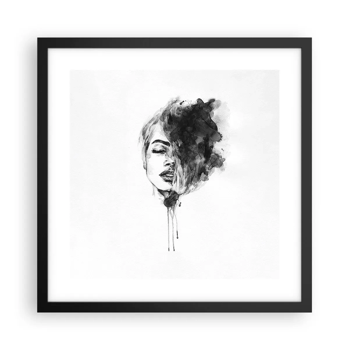 Poster in cornice nera - Cosa sogna la ragazza - 40x40 cm