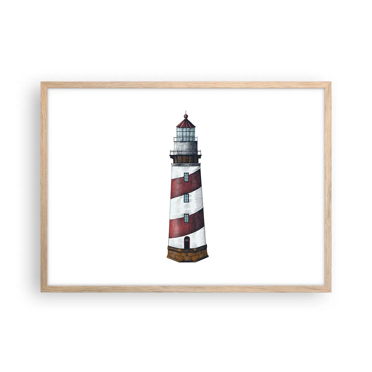 Poster in cornice rovere chiaro - Sempre di guardia - 70x50 cm