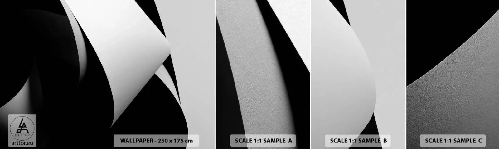 Campione Di Fotomurale Standard Eco - Piani di luce dalle profondità dell'ombra - 3D, Sottomesso, Forme - 100x30 cm