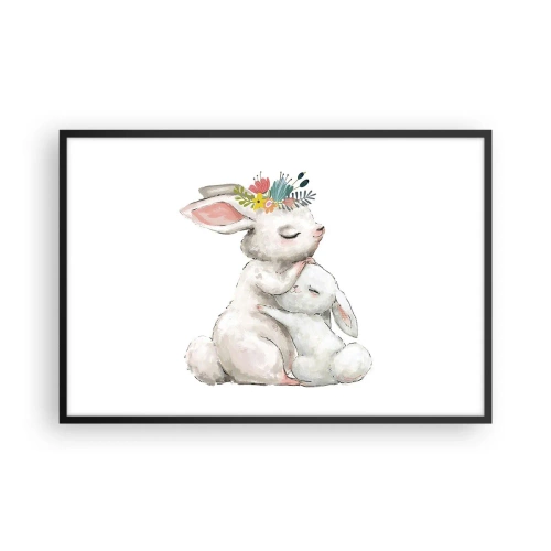 Poster in cornice nera - Da mamma si sta meglio - 91x61 cm