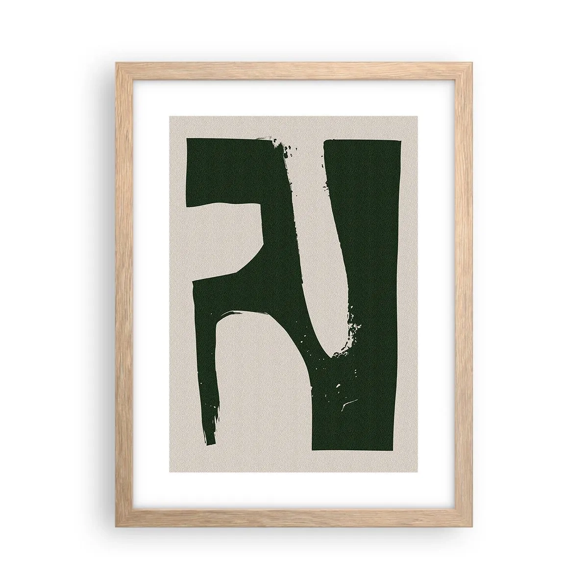 Poster in cornice rovere chiaro - Golfi di bianco - 30x40 cm