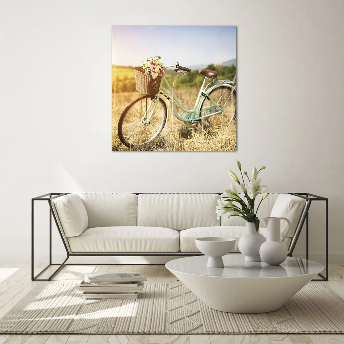 Quadro su vetro - Resto qui un attimo - 70x70 cm