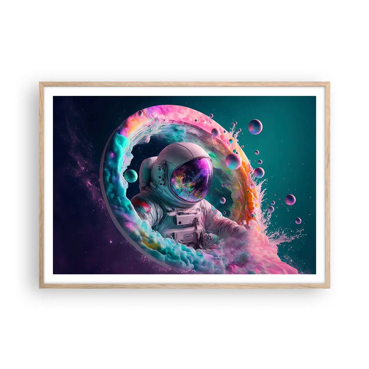 Poster in cornice rovere chiaro - Stargate - 100x70 cm