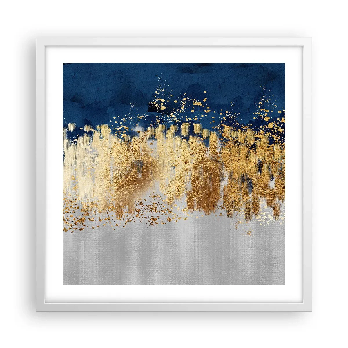 Poster in cornice bianca - Composizione moderna con bagliore - 50x50 cm