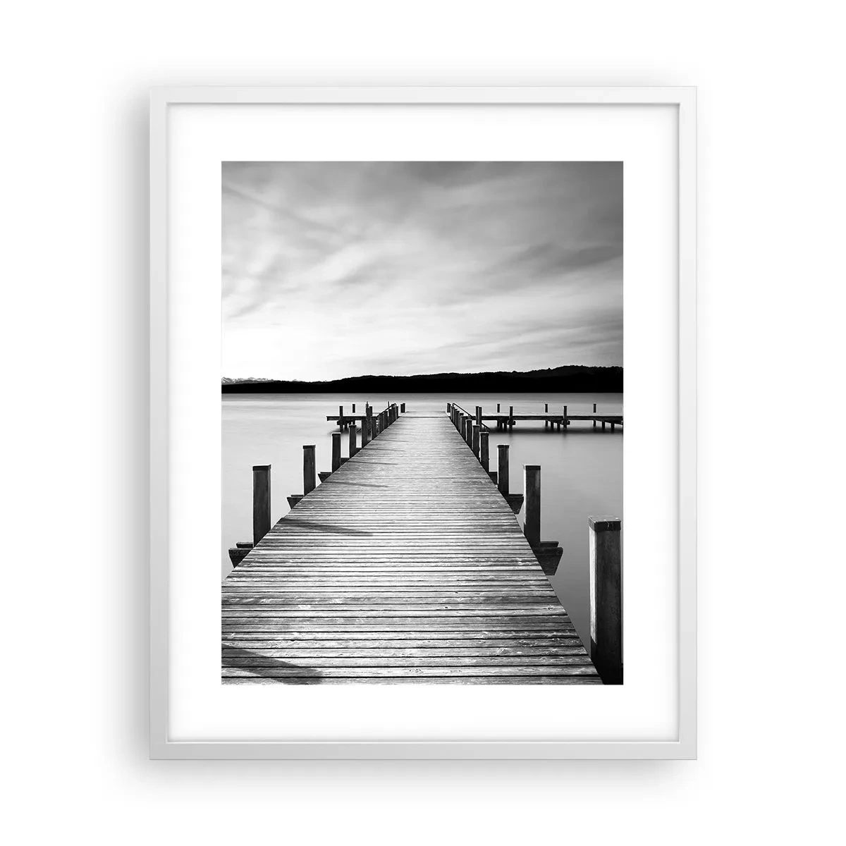 Poster in cornice bianca - Pace sull'acqua - 40x50 cm