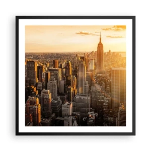Poster in cornice nera - Crescere al sole - 60x60 cm
