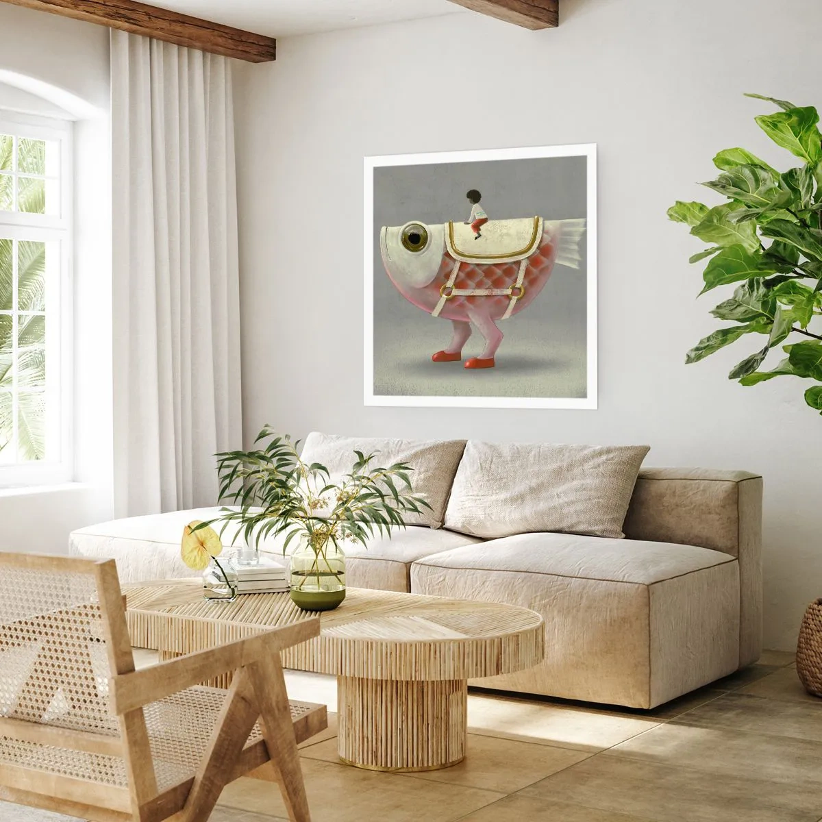 Poster - Il cavaliere del pesce - 40x40 cm