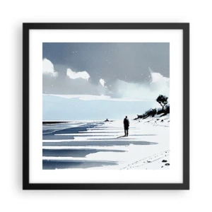 Poster in cornice nera - Solo con se stesso - 40x40 cm