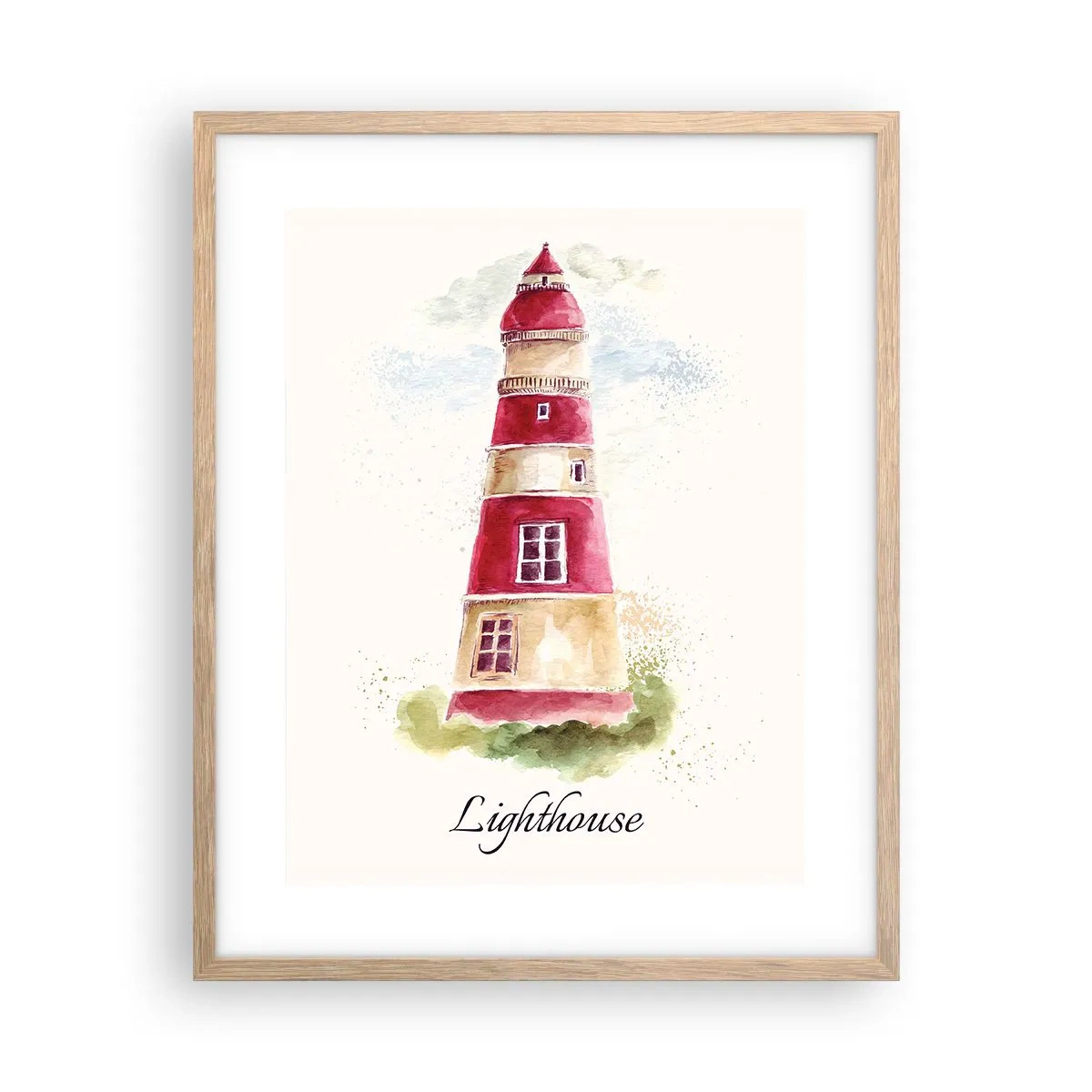 Poster in cornice rovere chiaro - Attorno è sempre bel tempo - 40x50 cm