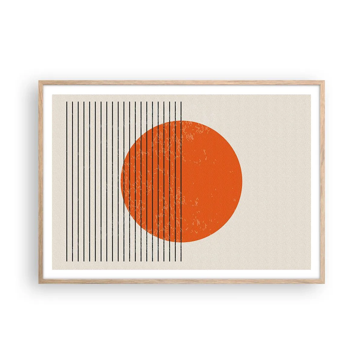 Poster in cornice rovere chiaro - Sempre il sole - 100x70 cm