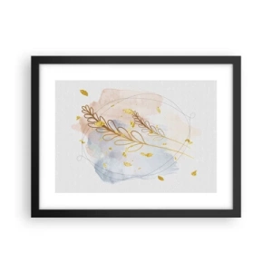 Poster in cornice nera - Soffio d'oro - 40x30 cm