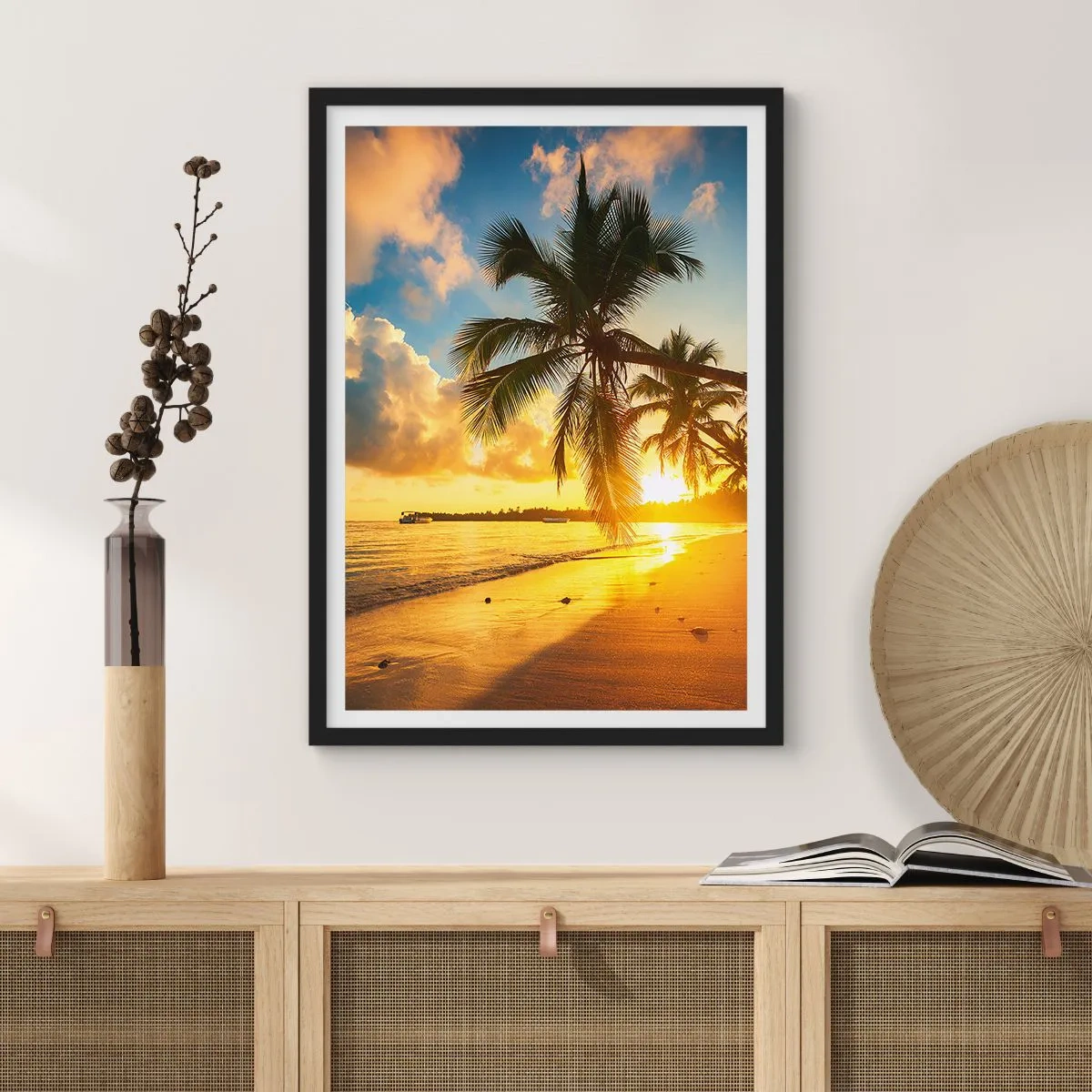 Poster in cornice nera - Sogno dei Caraibi - 40x50 cm