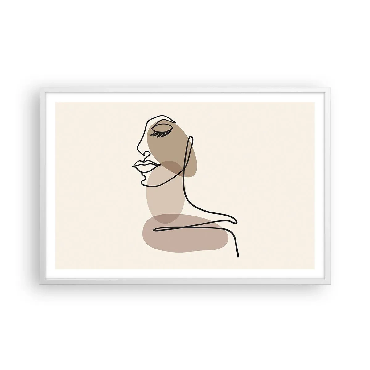 Poster in cornice bianca - La linea sicura della bellezza - 91x61 cm