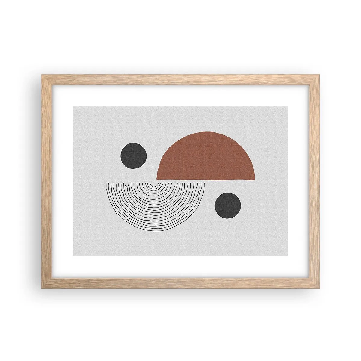 Poster in cornice rovere chiaro - La perfezione del cerchio - 40x30 cm