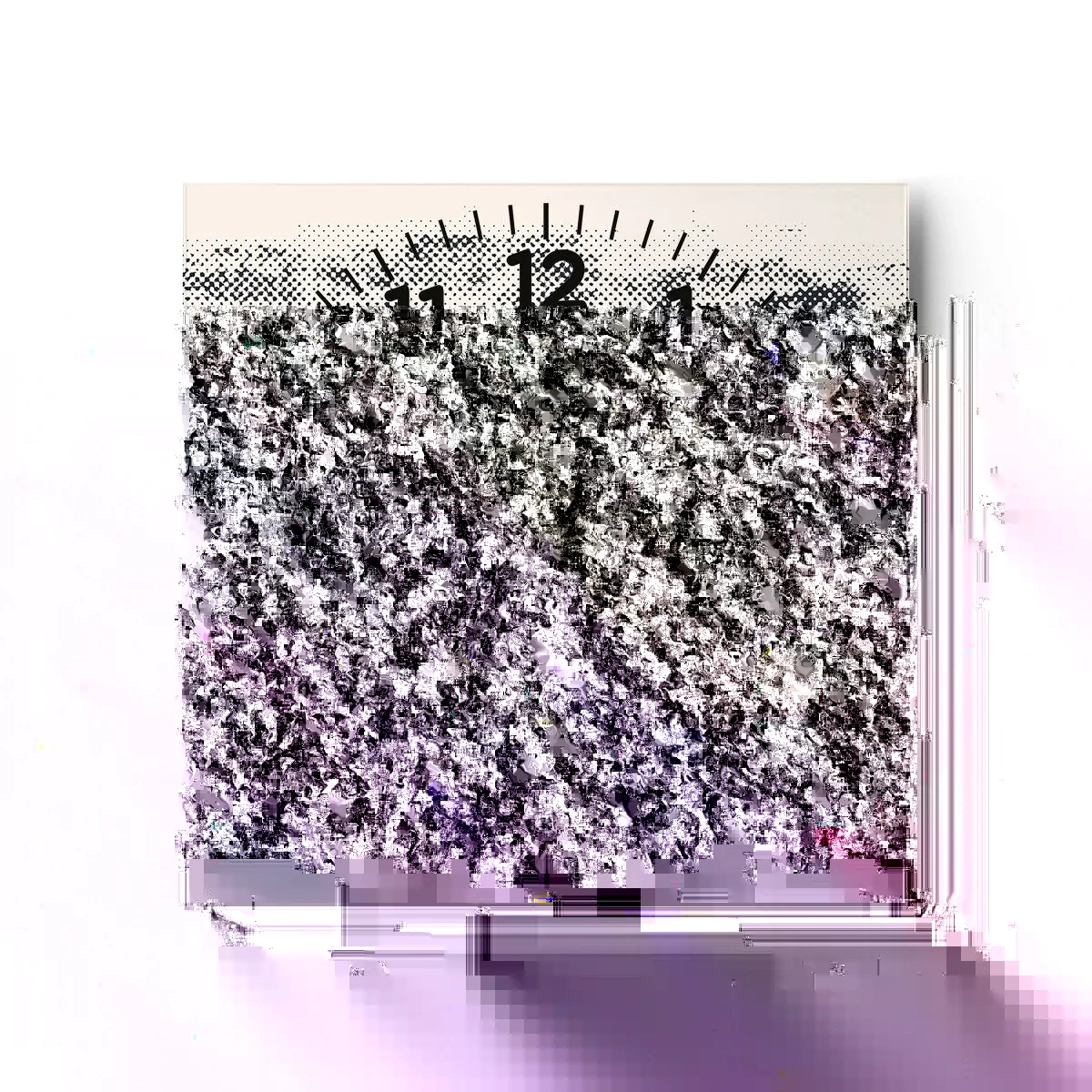 Orologio da parete - Orologio in Vetro - Composizione nebbiosa - 40x40 cm