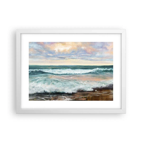 Poster in cornice bianca - Dove l'anima si calma - 40x30 cm