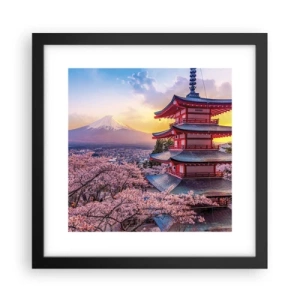 Poster in cornice nera - L'essenza dell'anima giapponese - 30x30 cm