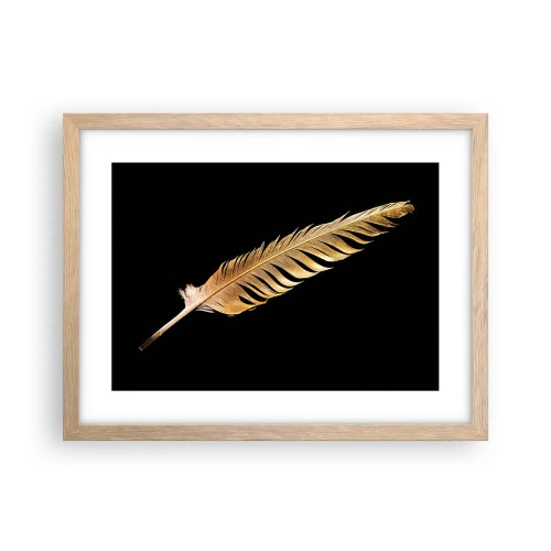 Poster in cornice rovere chiaro - Non una piuma qualsiasi.... - 40x30 cm