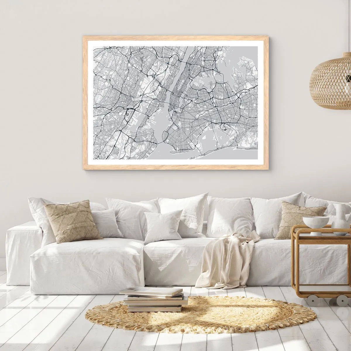 Poster in cornice rovere chiaro - Anatomia della metropoli - 50x40 cm