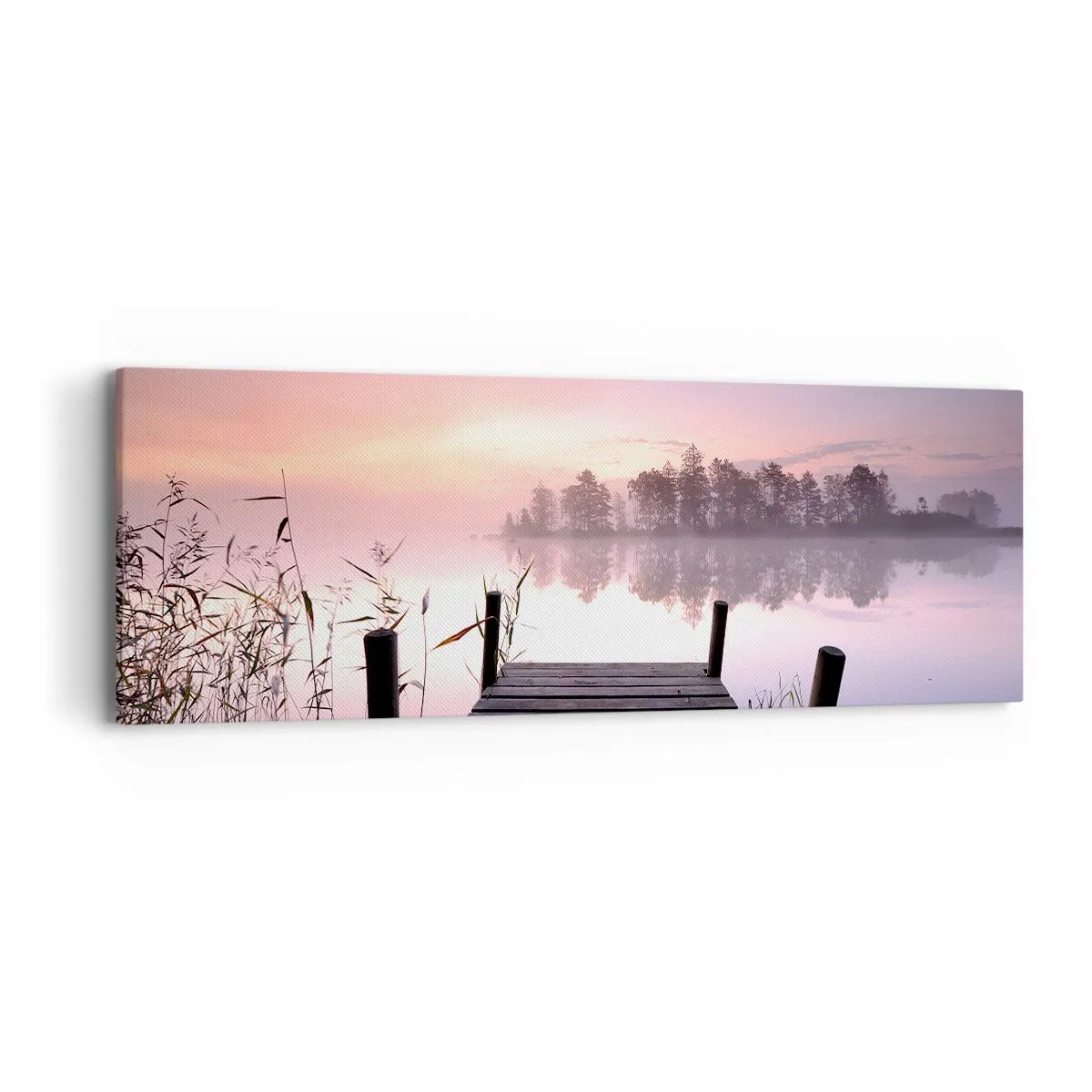 Quadro su tela - Stampe su Tela - Nebbia color lilla - 90x30 cm