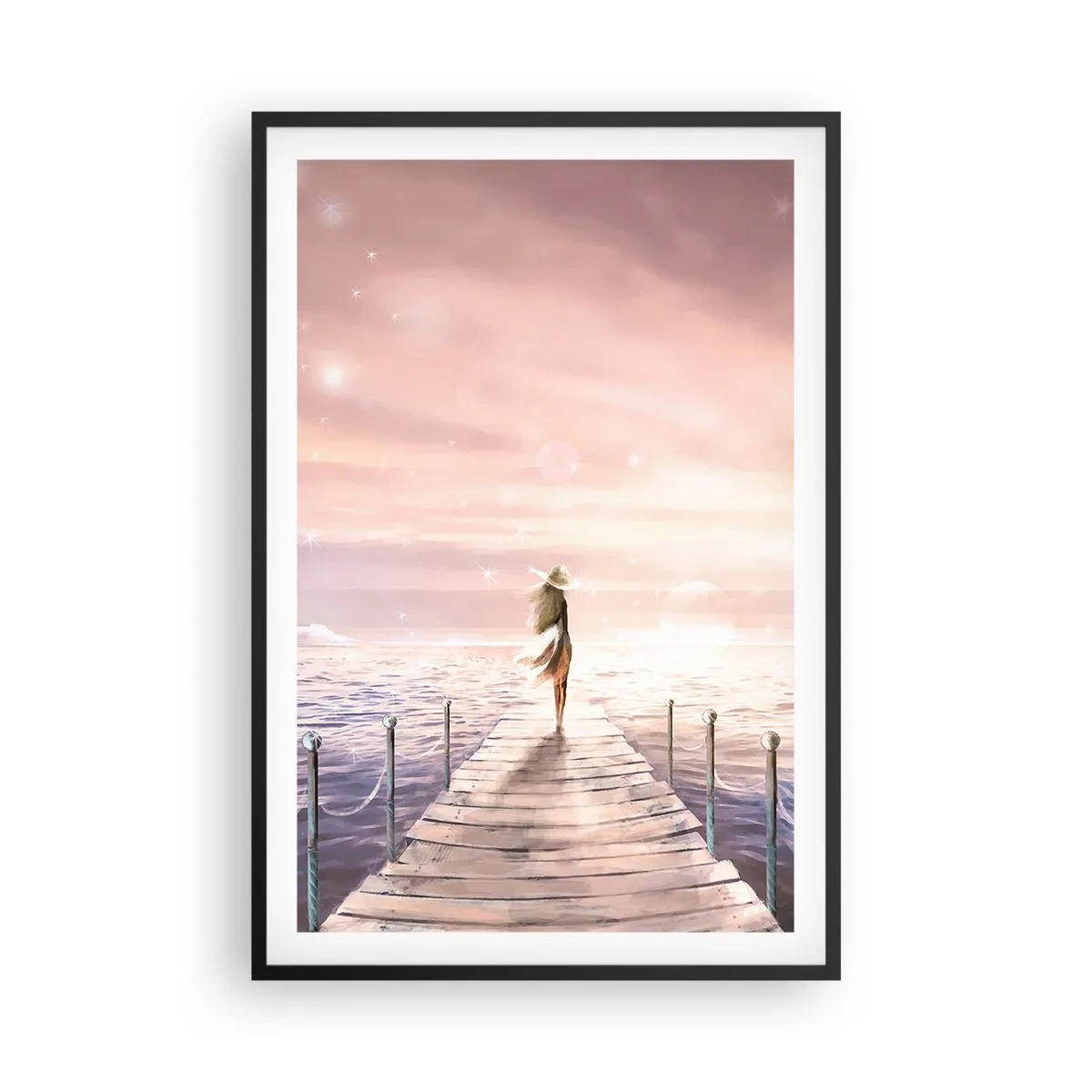Poster in cornice nera - Alla luce del sogno - 61x91 cm