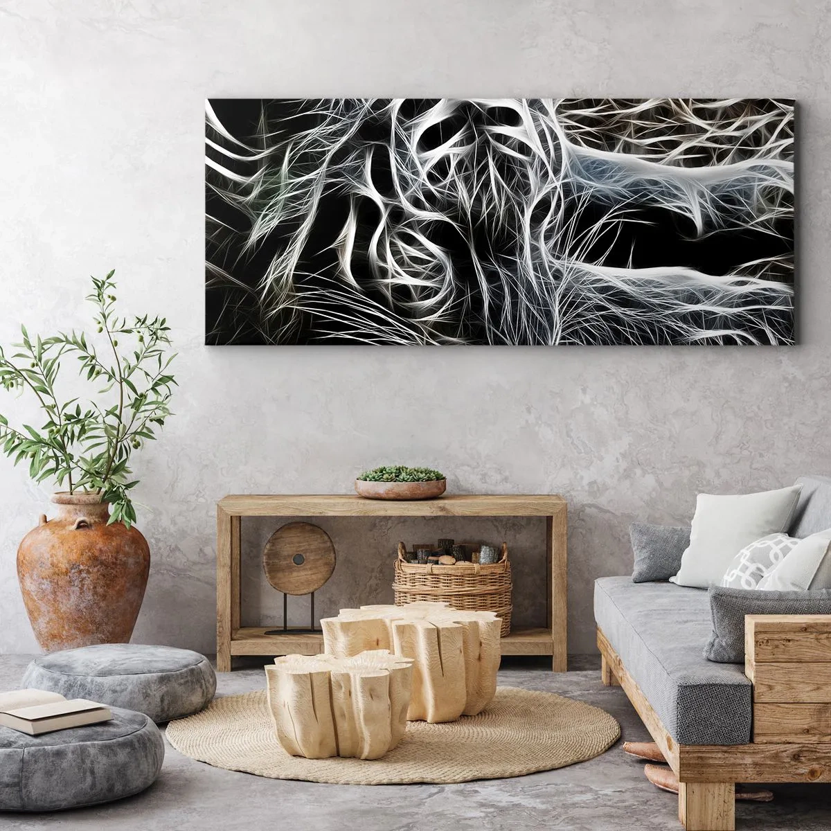 Quadro su tela - Stampe su Tela - Studio di leggerezza felina - 100x40 cm