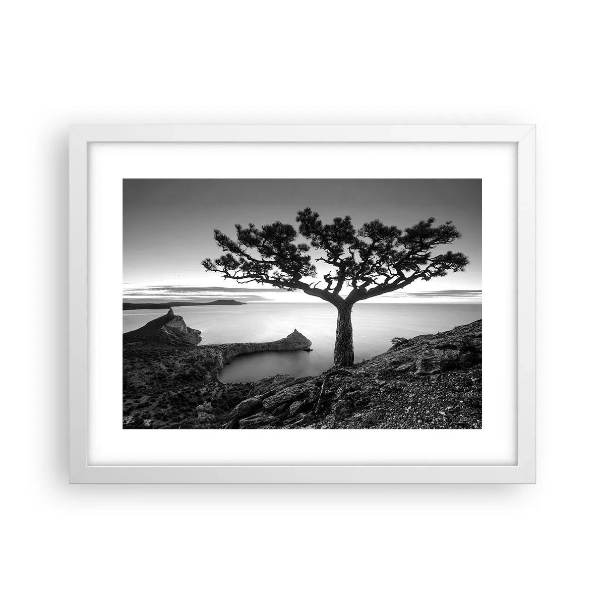 Poster in cornice bianca - Pace fino all'orizzonte - 40x30 cm