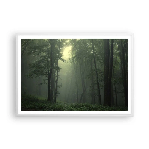 Poster in cornice bianca - Prima che si svegli - 100x70 cm