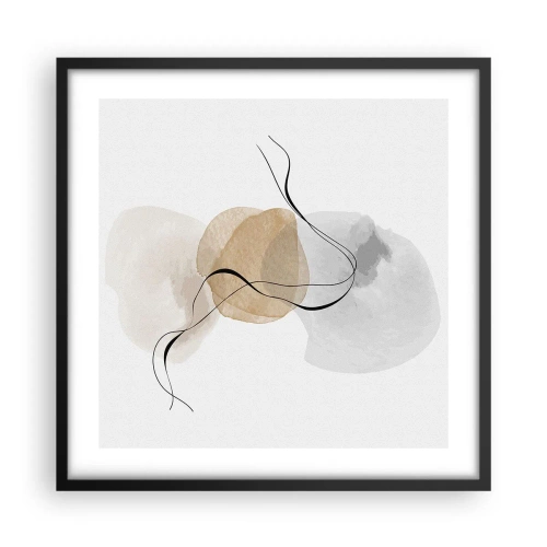 Poster in cornice nera - Grani d'aria - 50x50 cm