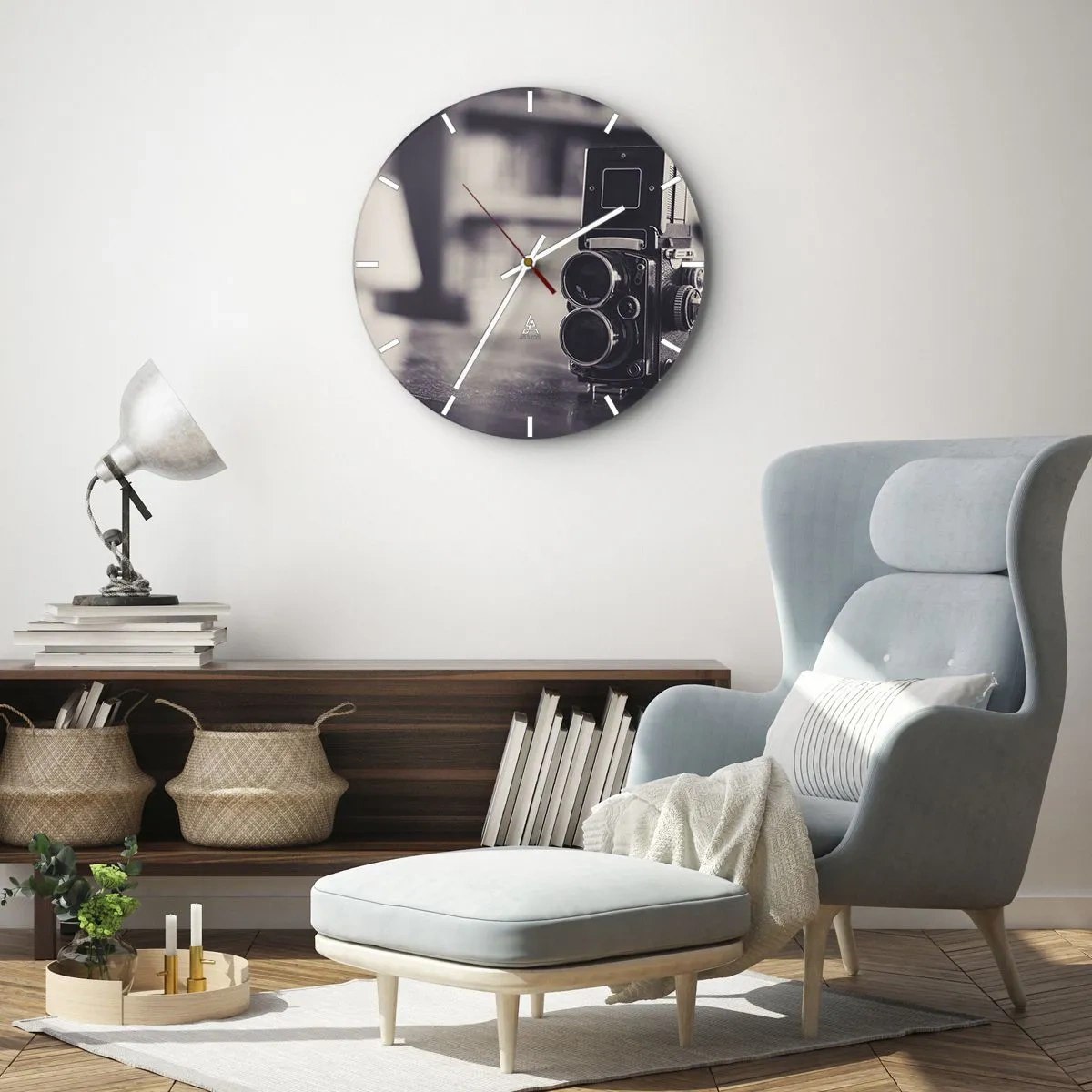 Orologio da parete - Orologio in Vetro - La magia delle vecchie fotografie - 30x30 cm