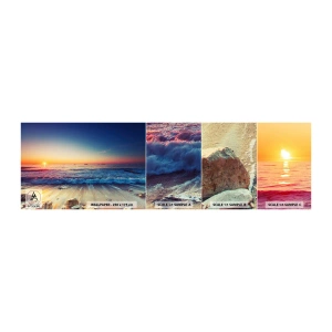 Campione Di Fotomurale Standard Eco - Cosa c'è dietro l'orizzonte? - Paesaggio, Mare, Tramonto - 100x30 cm