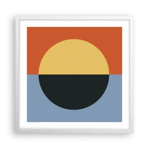 Poster in cornice bianca - Composizione di caldo e freddo - 50x50 cm