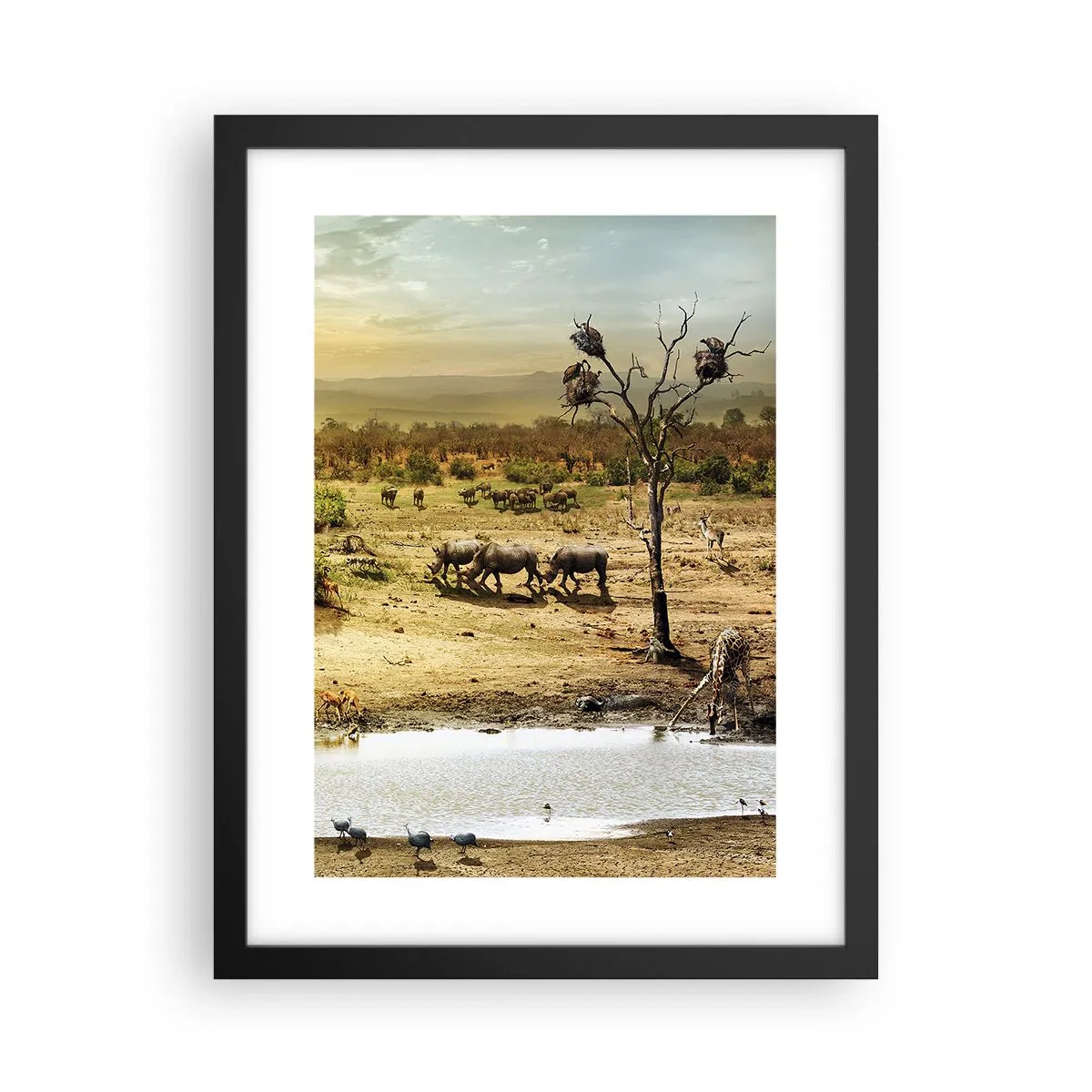 Poster in cornice nera - "Un fiume usciva da Eden…" - 30x40 cm