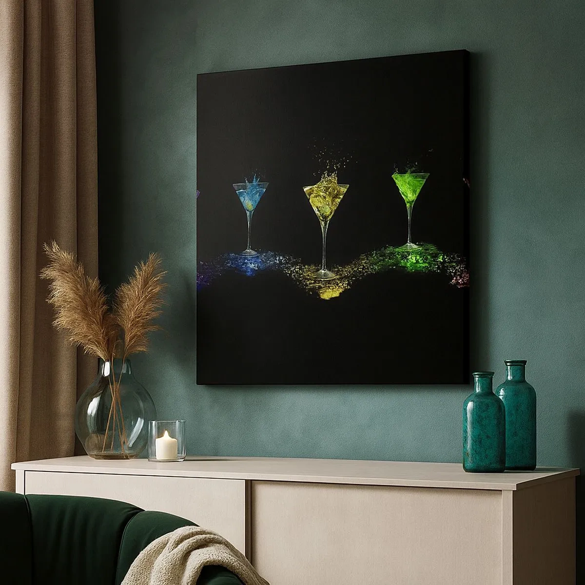 Quadro su tela - Stampe su Tela - I colori della gioia nel mondo dei cristalli - 30x30 cm