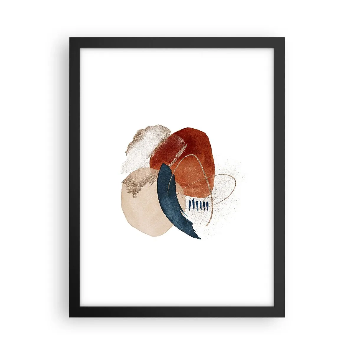Poster in cornice nera - Composizione ovale - 30x40 cm