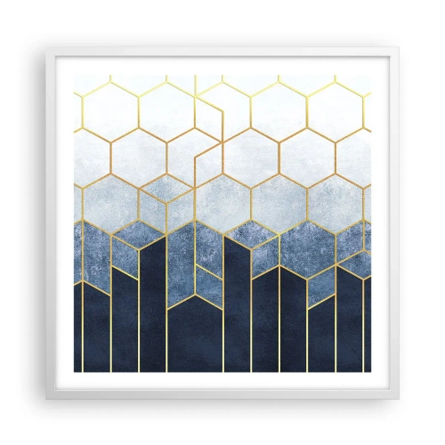 Poster in cornice bianca - Composizione a ritmo sincopato - 60x60 cm