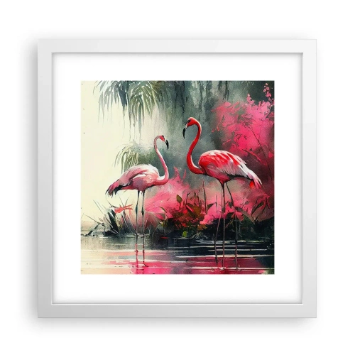 Poster in cornice bianca - Lezione di naturale eleganza - 30x30 cm