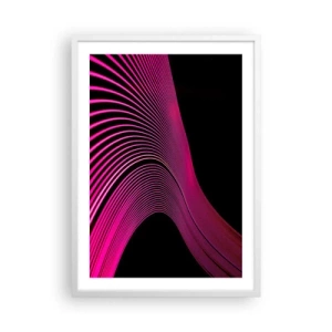 Poster in cornice bianca - Il viale della luce - 50x70 cm