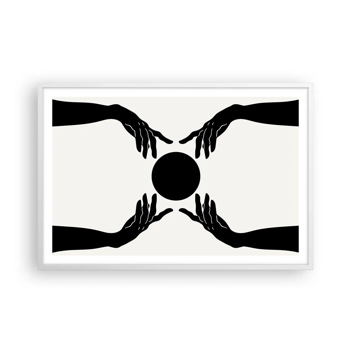 Poster in cornice bianca - Segno misterioso - 91x61 cm