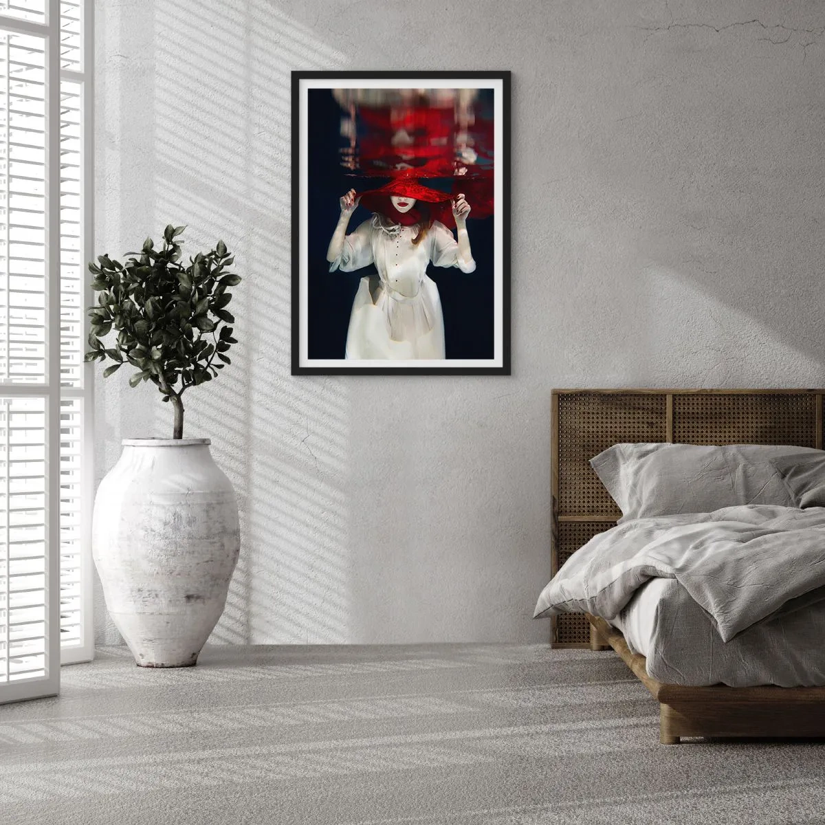 Poster in cornice nera - Donnagatto - 40x50 cm