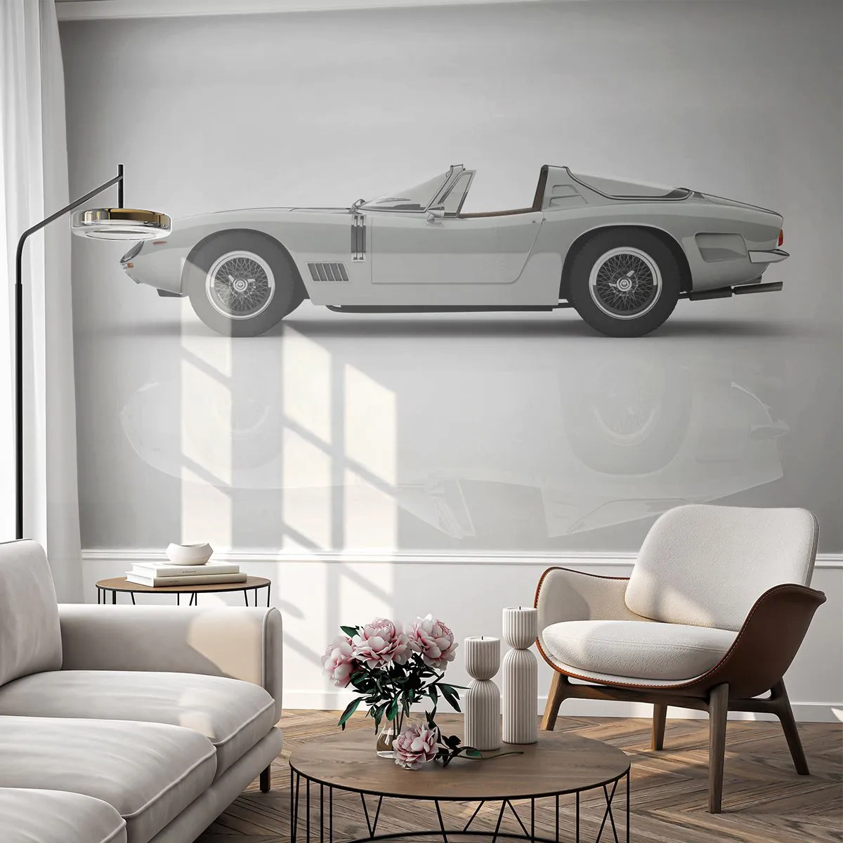 Fotomurali Autoadesivo Deluxe Sticker - Promessa di divertimento - Auto sportiva, Cabriolet, Settore automobilistico - 250x175 cm